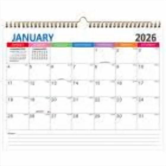 Twfbrm Large Wall Calendar 2026-2027, 18 Monthly Calendar from 2026 January-June 2027 Hanging Desk/Wall Planner for School Home Office Organizing