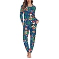 thumbnail image 1 of Conjunto de Pijama informal para mujer, ropa de dormir de dos piezas, jersey de manga larga, estampado a pedido, regalos de navidad, 1 of 4