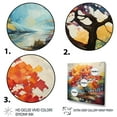 thumbnail image 3 of Designart "Maple Melody Orange and Yellow Maple Tree" Landscapes Floater Framed Wall Art Print, 3 of 7