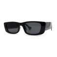 thumbnail image 3 of Womens Mod Narrow Squared Cat Eye Sunglasses All Black, 3 of 4