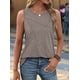 thumbnail image 5 of Camiseta Sin Mangas Informal de Cuello Redondo y Corte Holgado para Mujer, Color Gris L, 5 of 9