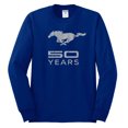 thumbnail image 2 of Wild Bobby, Ford Mustang Logo 50 Years Vintage Emblem, Cars and Trucks, Men Long Sleeve Shirt, Royal, Medium, 2 of 4
