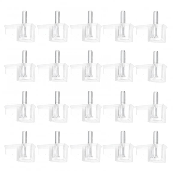 LAMIRO 20pcs Transparent Shelf Support Peg Plastic Cabinet Shelf Pegs Shelf Bracket Pegs 3MM
