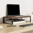 thumbnail image 6 of Ovzne Wooden Monitor Riser – Ergonomic Desktop Stand With Under-Shelf Storage, 6 of 6