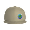 thumbnail image 3 of DouZhe Flat Brim Cap Snapback Hat, Cartoon Fishing Frog Prints Adjustable Yellow Adult Baseball Cap, 3 of 6
