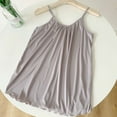 thumbnail image 6 of Ohufall Womens Silky Satin Pajama Tops Solid Loose Pleated Cami Pj Shirt Summer Soft Comfy Sleeveless Spaghetti Strap Sleepwear Camisole Undershirt, 6 of 7