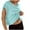 Light Blue2, variant on fatyb Womens Workout T Shirts Open Back Short Sleeve Athletic Shirts Gym Loose Crop Running Yoga Tees