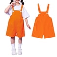 thumbnail image 4 of ZLBDYG Girls Boys Overalls Shorts Adjustable Strap Shortall Loose Casual Preppy Romper Summer Solid Pocket School 𝗨niform, 4 of 9