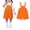 Orange, variant on EnJoCho Kids Shortall Overalls for Girls Boys Adjustable Strap Bib Overalls Teen Sleeveless Baggy Wide Leg Summer Jumpsuits Toddler Girl Short Bi𝖻s 2-15 Years