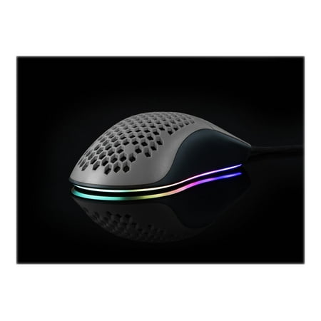 Arozzi - Favo AZ-FAVO-BKGY Lightweight Wired Optical Gaming Mouse - Gray
