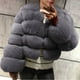 thumbnail image 1 of Chaquetas y abrigos casuales de manga larga sin capucha para mujer, de talla grande, de invierno, cálidos, holgados, con cuello alto, de felpa y pelo, de poliéster., 1 of 5