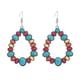 thumbnail image 5 of Pendientes de aleación de color exagerado de moda, pendientes largos de lujo geométricos turquesas para mujer, 5 of 5