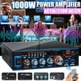 thumbnail image 2 of 1000W Car Amplificador HIFI 2 CH Audio Power Amplifier Home Theater Amplifier Audio Support FM USB SD/Remote Control ,Bluetooth 5.0, 2 of 9