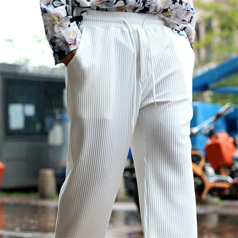 MITCOWBOY Mens Casual Pants Loose Mop Pants with Summer MITCOWBOY Mens Casual Pants Loose Mop Pants with Summer