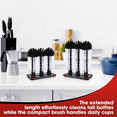 thumbnail image 4 of 2 Pack Water Bottle Cleaning Brush Two Size with Suction Base Glass Cup Washer 3 Head Bristle Brush for Bar Beer Cup,1set * cup washer for sink, 4 of 7