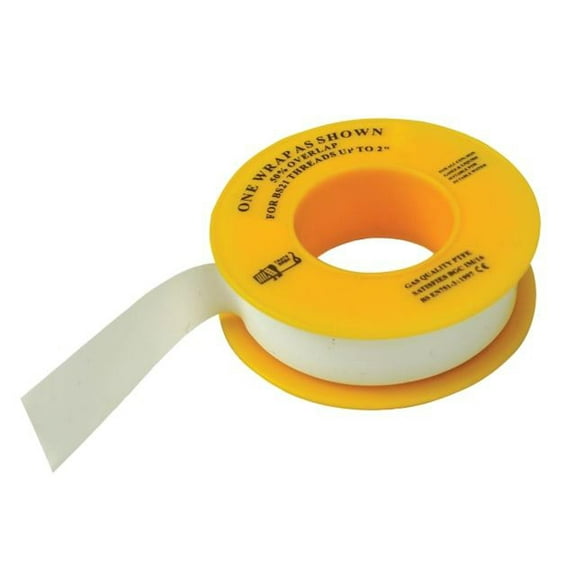 Faithfull - P.T.F.E Gas Tape 12mm x 5m White (Pack 10)