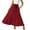 Red, variant on Abomasnow Womens Maxi Skirt Basic Elastic High Waisted A-Line Long Skirt Casual Tie Front Flowy Palazzo Skilts S-2XL