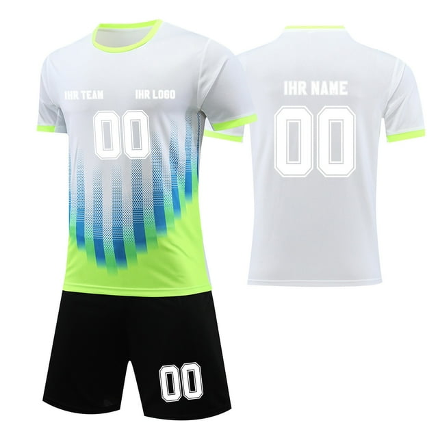 Custom Football Kit Set for Adult and Child, Name Number Team Logo DIY Family Match Personalized Jersey Shirt Shorts Set, Dad and Son Matching Outfits Light Pink XXXL