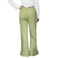 thumbnail image 4 of QHFBli Womens Wide Leg Pants Drawstring Elastic High Waisted Ruffle Hem Palazzo Pants with Pockets, 4 of 8