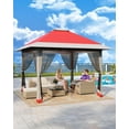 thumbnail image 5 of 13x13FT Pop-Up Gazebo Outdoor Tent with Mesh Cover, Canopy Tent with Carrying Bag Height Adjustable for Backyard and Patio, 5 of 7