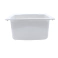 thumbnail image 3 of Mustee 17-Gallon White Fiberglass 25in Rectangle Single Bowl Sink, 3 of 6