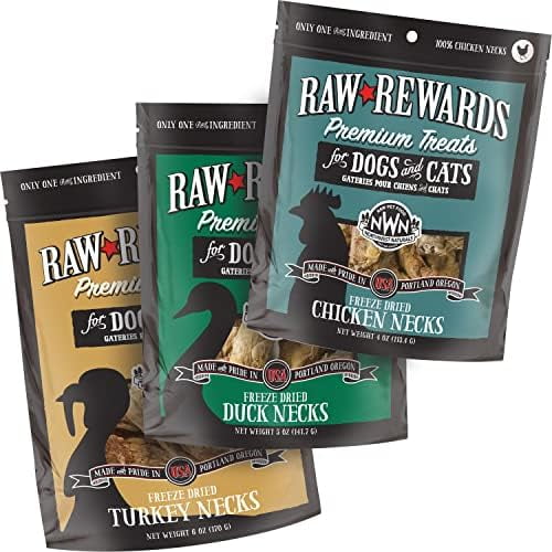Northwest Naturals FreezeDried Duck, Chicken,Turkey Necks Variety