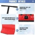 thumbnail image 7 of Eastvita Snow Shovel w/ Wheels 29.1 in W & 19.3 in H Heavy-Duty Snow Pusher for Driveway Ergonomic Snow Pusher Shovel w/ Snow Removal Adj Angle & H H&le for Driveway Pavement, 7 of 7