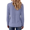 thumbnail image 4 of Waffle Knit Tops for Women Long Sleeve Collared Work Golf Polo Shirts Business Casual Loose Fit Blouses, 2XL, 4 of 5