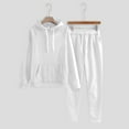 thumbnail image 2 of WTXUE Lounge Set for Women Hoodie Sweatsuit Sets 2 Piece Outfits Soft Lightweight Oversized Long Sleeve Sweatshirt Wide Leg Sweatpants with Pockets Fall Fashion Casual Set White Xl, 2 of 7