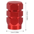 thumbnail image 2 of Miangastore 4 Pcs Bouchons d'Air Ronds Rouges pour Pneus de Voiture, Étanches et Anti-Poussière 0.6x0.4x0.4in, 2 of 8