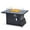 Black, variant on LeisureMod Chelsea Patio Modern 44" White Aluminum Propane 55,000 BTU Fire Pit Table With Glass Shield & Crystal Stones
