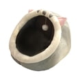 thumbnail image 2 of Lit Grotte en Peluche pour Animal avec Capuchon, Beigne pour Chat, Faux Gris m, 2 of 8