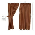 thumbnail image 4 of VHC Brands Check Cotton Primitive Curtains Rod Pocket Tie Back(s) Panel Pair, Burgundy Red, 4 of 7