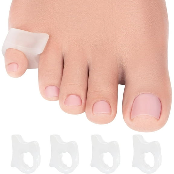 Toe Spacers for Women and Men - 4-Pack Little Toe Separators - Toe Spreaders for Correcting Your Toes - Toe Spacer Hammer Toe Straightener Corrector