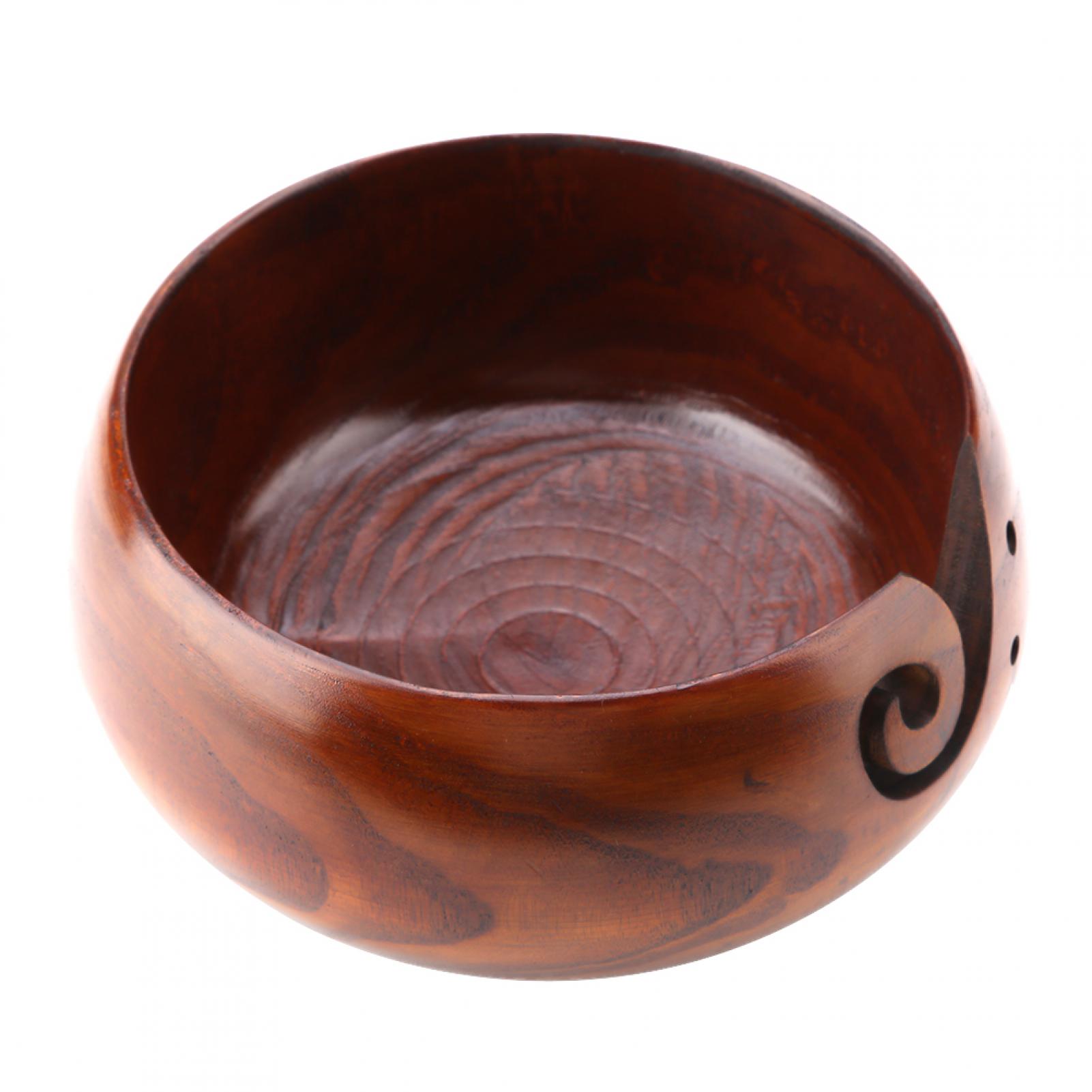 6 Sheesham Wood Yarn Bowl 6x3.50 by K+C