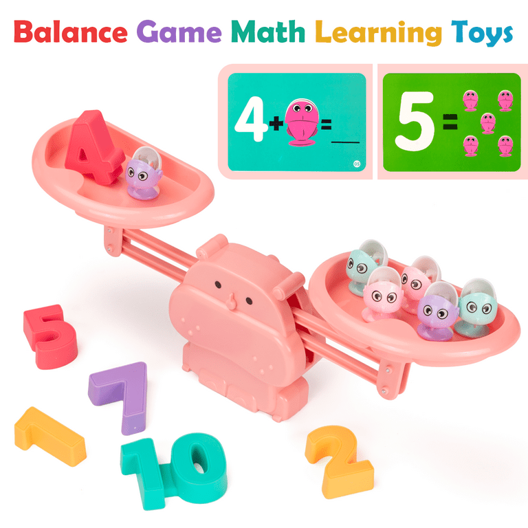 UNIH Magnetic Fishing Games for Toddler 3-5 Years Old Boys Girls, Kids  Fishing Toys with Math Balance, for Age 3-5 Boys Girls Gift (Pink)