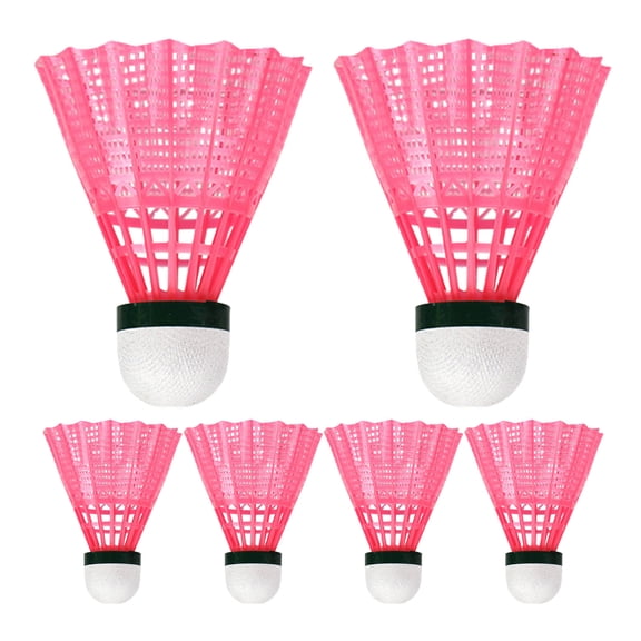 Milisten Pink Badminton Birdies 6Pcs Strong Resistance Exercise Accessories for School Activities
