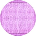 thumbnail image 1 of Ahgly Company Indoor Round Abstract Purple Contemporary Area Rugs, 3' Round, 1 of 4