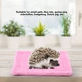thumbnail image 5 of BIMZUC Rectangular Plush Bed Mat for Hedgehog, Guinea Pig, Hamster - Soft House Nest Cushion, Pink (9.45x7.09x1.57 inches / 24x18x4 cm), 5 of 9