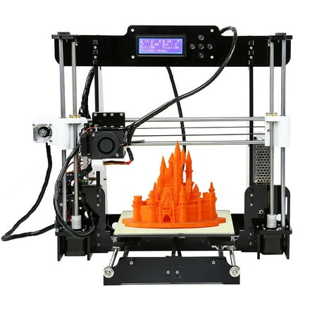 Anet A8 Upgraded High Precision Desktop 3D Printer Reprap i3 DIY Kits with 8GB Memory Card & 1 Roll of PLA (Best Low Cost 3d Printer Kit)