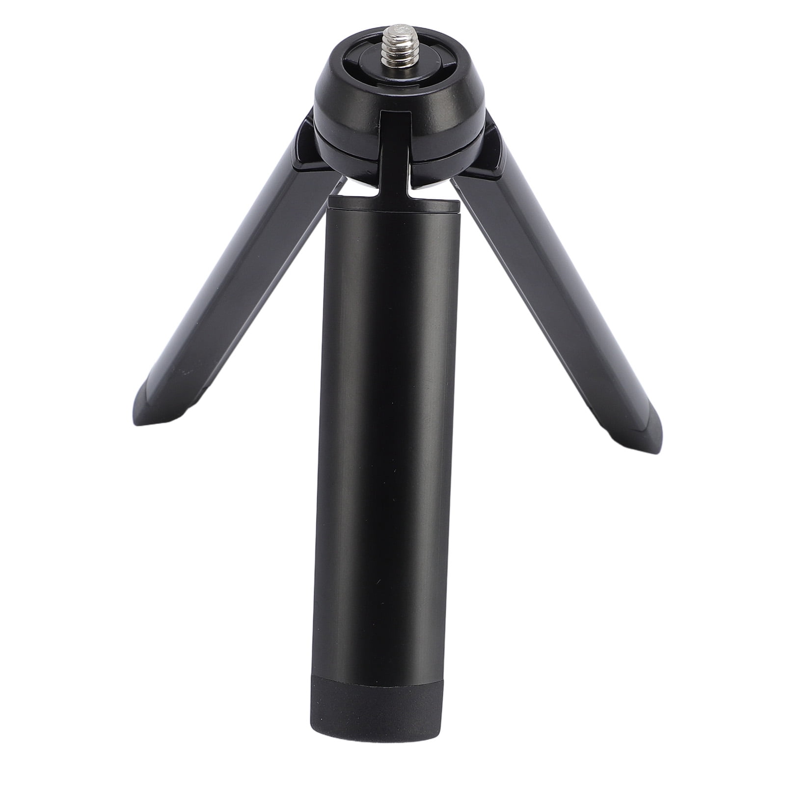 Suodoka Desktop Tripod Aluminum Alloy Compact Portable Selfie Stick Tripod Stand Handle Grip for Phone Clamps Cameras, Black 4.72in / 12cm Perfect Vlogging Photography Content Creation Gear