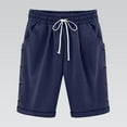 thumbnail image 2 of Knee Length Shorts Women, Audhol Shorts for Women Knee Length Plus Size Summer Elastic Waist Beach Long Shorts with Pockets Womens Shorts Casual Blue3 M, 2 of 5