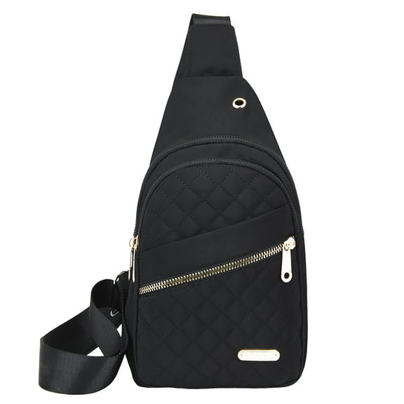 Sling Backpack Quilted Crossbody Bags for Women Men Trendy Casual Cross Body Chest Purse Travel Daypack