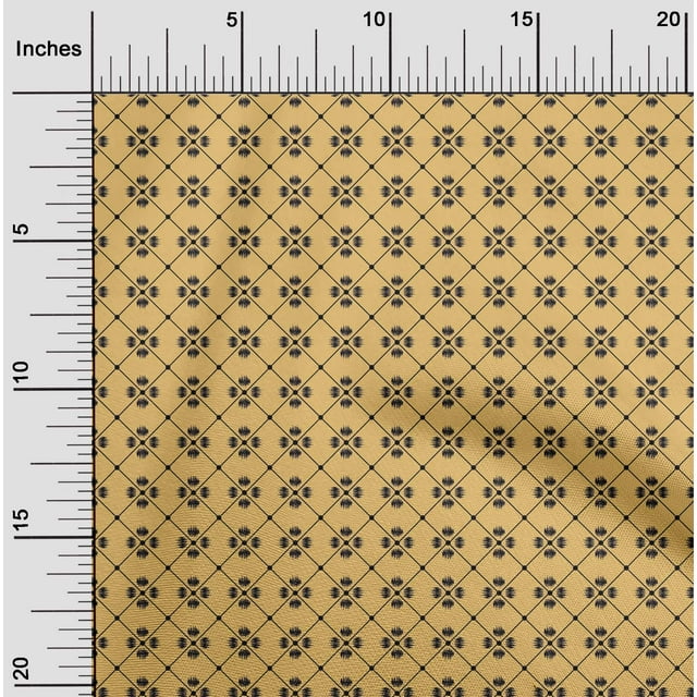 oneOone Viscose Chiffon Fabric Geometric Ikat Print Fabric By The Yard 42 Inch Wide