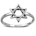 thumbnail image 2 of Womens 925 Sterling Silver Jewish Star of David Ring - Size 6.5, 2 of 3