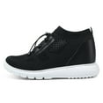 thumbnail image 2 of CMR CHAMARIPA Elevator Sneakers For Women - Sneakers To Look Taller - Black Knit Sneakers 8cm / 3.15 Inches, 2 of 8