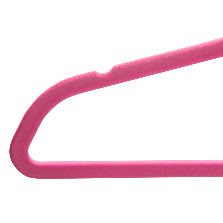 Honey Can Do Pink Slim Profile Rubber Kids Hangers, 10ct.