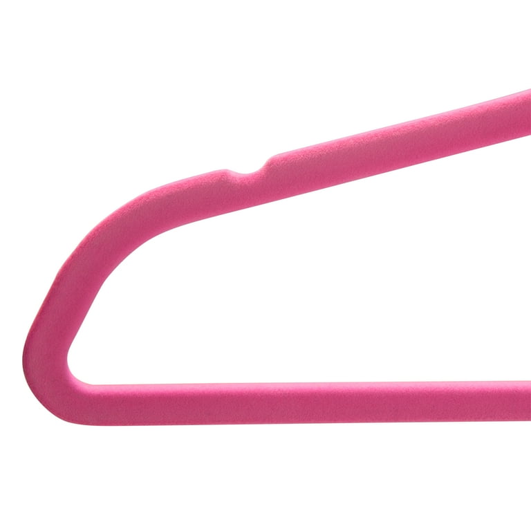 Home Solutions: 10 Velvet Kids Hangers x2 - Pink