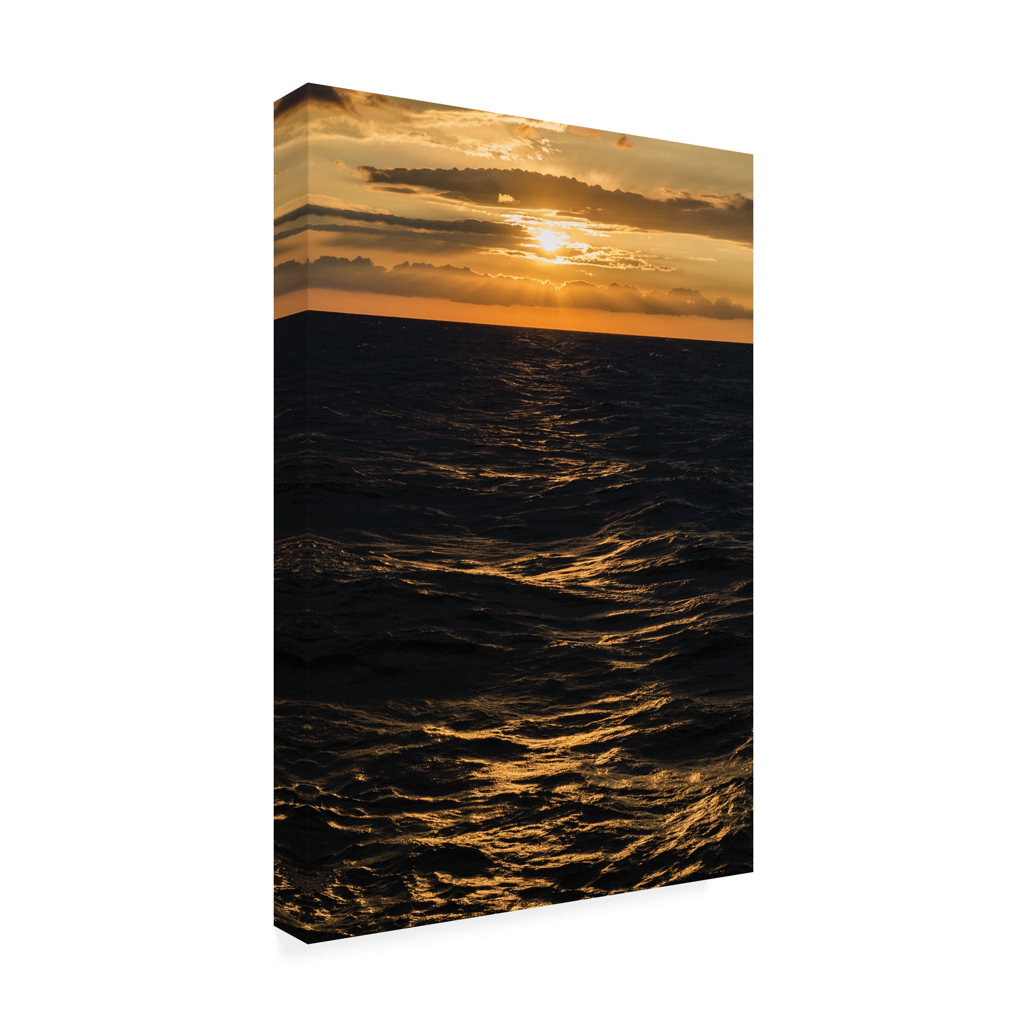 Trademark Fine Art 'Sunset on a Restless Lake 2' Canvas Art by Kurt Shaffer