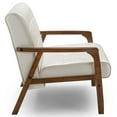 thumbnail image 4 of Baxton Studio Masterpieces Faux Leather Tufted Loveseat, White, 4 of 7